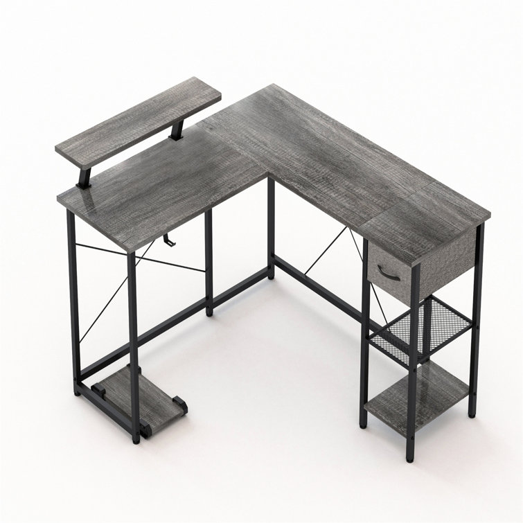 Inbox Zero Husayn Solid Wood LShape Desk Wayfair Canada